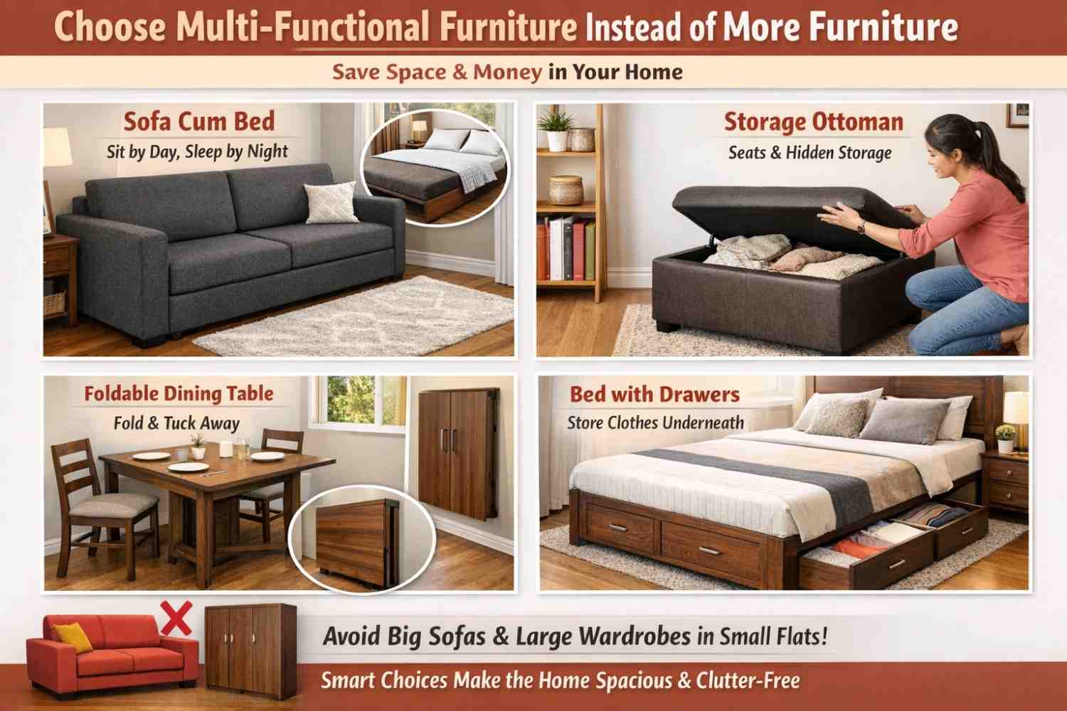 Multi-functional furniture ideas for small Indian homes - Stylfixx